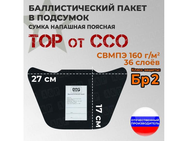 Баллистический пакет в подсумок Тор от ССО. Класс защитной структуры Бр 2.
