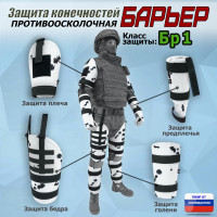 Комплект противоосколочной защиты "Барьер". Класс защиты Бр 1. Цвет: клякса.