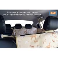 Автогамак Happy Dog Premium (Хэппи Дог Премиум). На 2/3 заднего сиденья. Цвет: выставка собак.