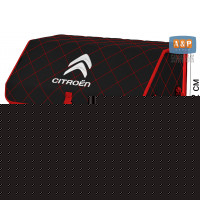 Органайзер-саквояж "Союз" в багажник Citroen (Ситроен), размер XL. Цвет: черный с красной прострочкой Ромб.