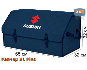 Саквояж "Союз" в багажник Suzuki (Сузуки), размер XL Plus. Цвет: синий с синей прострочкой Ромб.